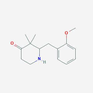 molecular formula C15H21NO2 B8362305 2-(2-Methoxy-benzyl)-3,3-dimethyl-piperidin-4-one 