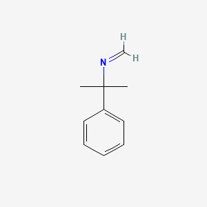 molecular formula C10H13N B8362325 N-methylene-1-methyl-1-phenylethylamine 