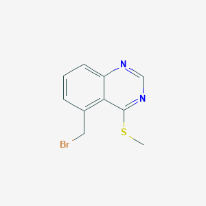 molecular formula C10H9BrN2S B8362431 5-(Bromomethyl)-4-(methylthio)quinazoline 