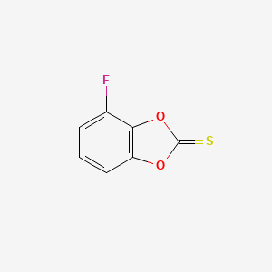 molecular formula C7H3FO2S B8362442 4-Fluorobenzo[d][1,3]dioxole-2-thione 