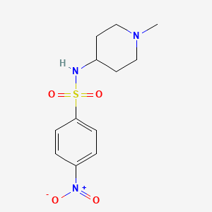 molecular formula C12H17N3O4S B8362446 N-(1-methyl-piperidin-4-yl)-4-nitro-benzenesulfonamide 
