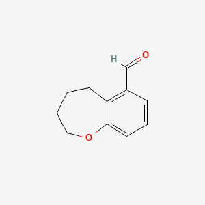 molecular formula C11H12O2 B8362447 2,3,4,5-Tetrahydrobenzoxepin-6-carboxaldehyde CAS No. 209256-43-9