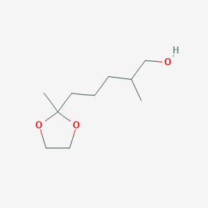 molecular formula C10H20O3 B8362448 6,6-Ethylenedioxy-2-methylheptanol 