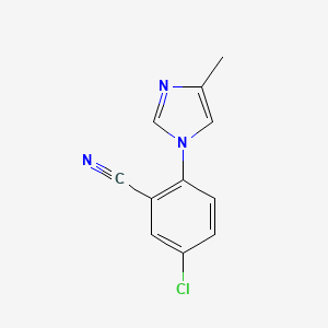 molecular formula C11H8ClN3 B8362456 5-Chloro-2-(4-methyl-imidazol-1-yl)-benzonitrile 