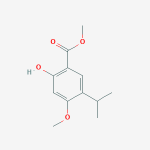 molecular formula C12H16O4 B8362457 Methyl 2-hydroxy-5-isopropyl-4-methoxybenzoate 
