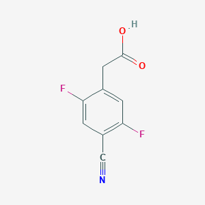 molecular formula C9H5F2NO2 B8362463 (4-Cyano-2,5-difluorophenyl)acetic acid 