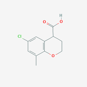 molecular formula C11H11ClO3 B8362476 6-Chloro-8-methyl-chroman-4-carboxylic acid CAS No. 76301-91-2