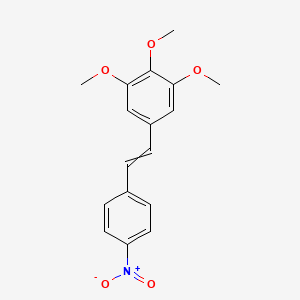 molecular formula C17H17NO5 B8362514 (E)-1,2,3-Trimethoxy-5-(4-nitrostyryl)benzene 