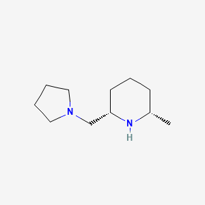 molecular formula C11H22N2 B8362515 cis-2 Methyl-6-(1-pyrrolidinylmethyl)piperidine 