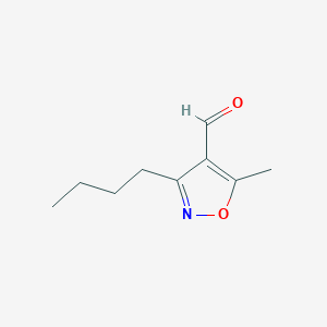 molecular formula C9H13NO2 B8362547 3-Butyl-5-methyl-isoxazole-4-carbaldehyde 