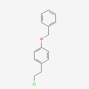molecular formula C15H15ClO B8362578 1-Benzyloxy-4-chloroethylbenzene 