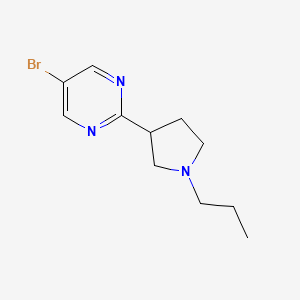 molecular formula C11H16BrN3 B8362592 5-Bromo-2-(1-propyl-pyrrolidin-3-yl)-pyrimidine CAS No. 883901-69-7