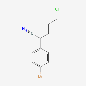 molecular formula C11H11BrClN B8362605 2-(4-Bromophenyl)-5-chloropentane nitrile 