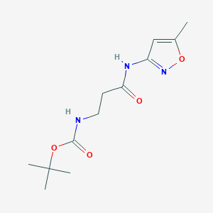 molecular formula C12H19N3O4 B8362641 [2-(5-Methyl-isoxazol-3-ylcarbamoyl)-ethyl]-carbamic acid tert-butyl ester 