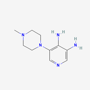 molecular formula C10H17N5 B8362655 5-(4-Methylpiperazin-1-yl)pyridine-3,4-diamine 
