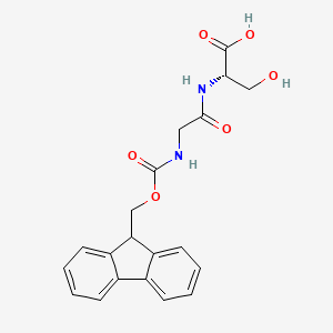 molecular formula C20H20N2O6 B8362722 N-{[(9H-Fluoren-9-yl)methoxy]carbonyl}glycyl-L-serine CAS No. 202266-02-2