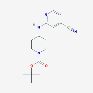 molecular formula C16H22N4O2 B8362748 tert-Butyl 4-((4-cyanopyridin-2-yl)amino)piperidine-1-carboxylate 