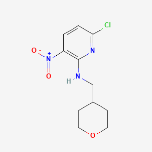 6-chloro-3-nitro-N-((tetrahydro-2H-pyran-4-yl)methyl)pyridin-2-amine