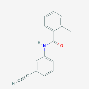 molecular formula C16H13NO B8362764 N-(3-ethynylphenyl)-2-methylbenzamide 