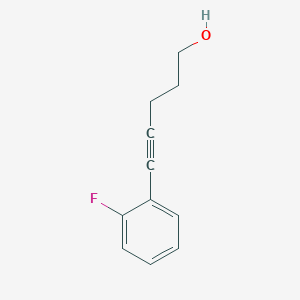 molecular formula C11H11FO B8362784 5-(2-Fluorophenyl)pent-4-yn-1-ol 