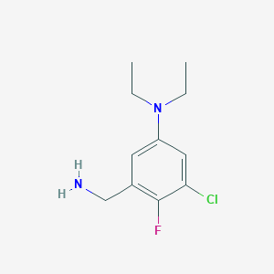 molecular formula C11H16ClFN2 B8362815 (3-Aminomethyl-5-chloro-4-fluoro-phenyl)-diethyl-amine 