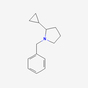 molecular formula C14H19N B8362817 2-Cyclopropyl-1-(phenylmethyl)pyrrolidine 