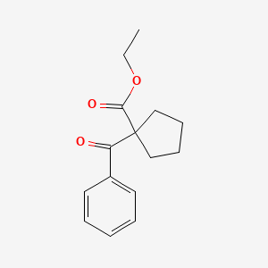 molecular formula C15H18O3 B8362847 Ethyl 1-benzoylcyclopentanecarboxylate 