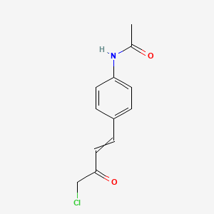 molecular formula C12H12ClNO2 B8362878 1-Chloro-4-(4-acetamidophenyl)-2-oxo-3-butene 