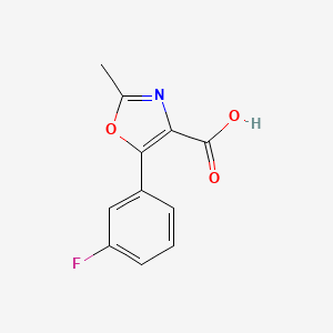 molecular formula C11H8FNO3 B8362881 5-(3-Fluoro-phenyl)-2-methyl-oxazole-4-carboxylic acid 