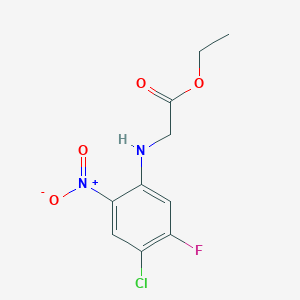 molecular formula C10H10ClFN2O4 B8362901 N-(4-chloro-5-fluoro-2-nitrophenyl)glycine ethyl ester 