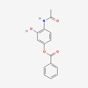 molecular formula C15H13NO4 B8362914 4-(Acetylamino)-3-hydroxyphenyl benzoate 