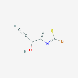 molecular formula C6H4BrNOS B8362922 2-Bromo alpha-ethynyl 4-thiazolemethanol 
