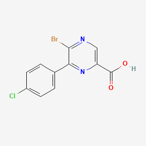 5-Bromo-6-(4-chloro-phenyl)-pyrazine-2-carboxylic acid