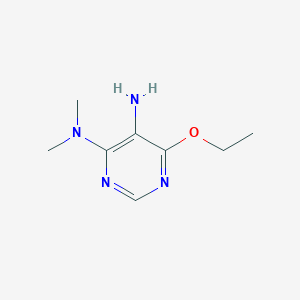 molecular formula C8H14N4O B8362962 5-Amino-4-dimethylamino-6-ethoxypyrimidine 