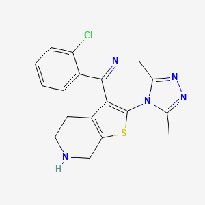 9-(2-Chlorophenyl)-3-methyl-17-thia-2,4,5,8,14-pentazatetracyclo[8.7.0.02,6.011,16]heptadeca-1(10),3,5,8,11(16)-pentaene