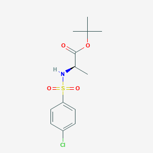molecular formula C13H18ClNO4S B8362984 tert-butyl (2R)-2-{[(4-chlorophenyl)sulfonyl]amino}propanoate 