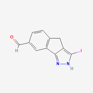 3-Iodo-1,4-dihydroindeno[1,2-c]pyrazole-7-carbaldehyde