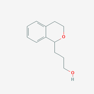 molecular formula C12H16O2 B8363011 3-(Isochroman-1-yl)propanol 