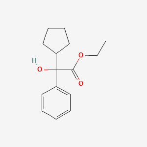 molecular formula C15H20O3 B8363019 Ethyl 2-cyclopentyl-2-hydroxy-2-phenylacetate 