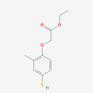 molecular formula C11H14O3S B8363033 Ethyl (4-mercapto-2-methylphenoxy)acetate 