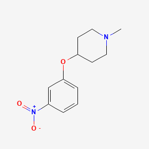 molecular formula C12H16N2O3 B8363059 1-Methyl-4-(3-nitro-phenoxy)-piperidine 