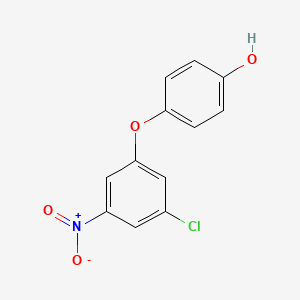 molecular formula C12H8ClNO4 B8363068 4-(3-Chloro-5-nitro-phenoxy)-phenol 