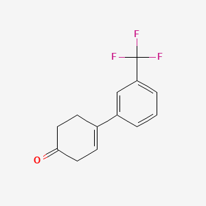molecular formula C13H11F3O B8363119 4-(3-(Trifluoromethyl)phenyl)cyclohex-3-enone 
