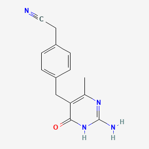 2-(4-((2-Amino-4-hydroxy-6-methylpyrimidin-5-yl)methyl)phenyl)acetonitrile