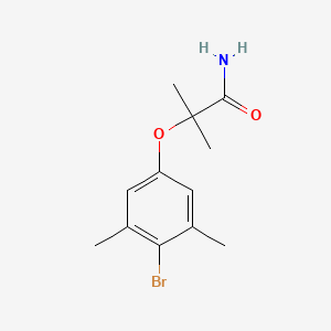 molecular formula C12H16BrNO2 B8363136 2-(4-Bromo-3,5-dimethyl-phenoxy)-2-methyl-propionamide 
