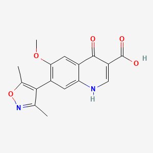 7-(3,5-Dimethyl-4-isoxazolyl)-4-hydroxy-6-(methyloxy)-3-quinolinecarboxylic acid