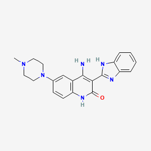 4-Amino-3-(1h-benzimidazol-2-yl)-6-(4-methyl-1-piperazinyl)-2(1h)-quinolinone