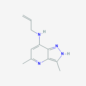 molecular formula C11H14N4 B8363178 7-Allylamino-3,5-dimethyl-1H-pyrazolo[4,3-b]pyridine 