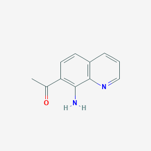 molecular formula C11H10N2O B8363181 1-(8-Amino-quinolin-7-yl)-ethanone 