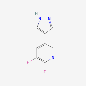 molecular formula C8H5F2N3 B8363193 2,3-difluoro-5-(1H-pyrazol-4-yl)pyridine 